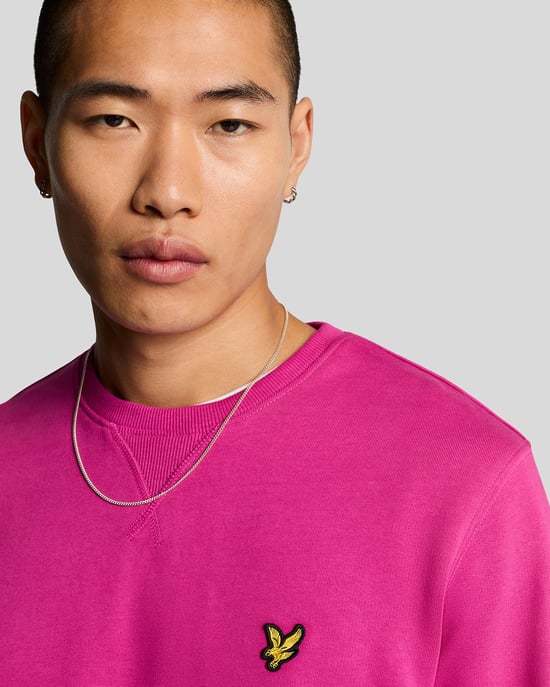 Lyle & Scott Crew Neck Sweatshirt - Fuchsia - Image 4