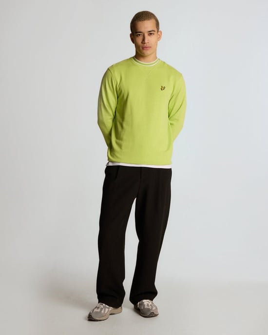 Lyle & Scott Crew Neck Sweatshirt - Lime Green - Image 2