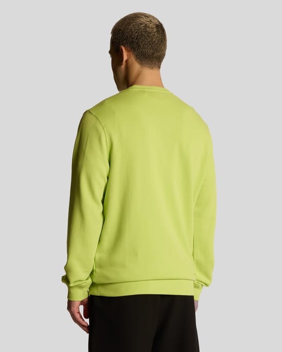 Lyle & Scott Crew Neck Sweatshirt - Lime Green - Image 3