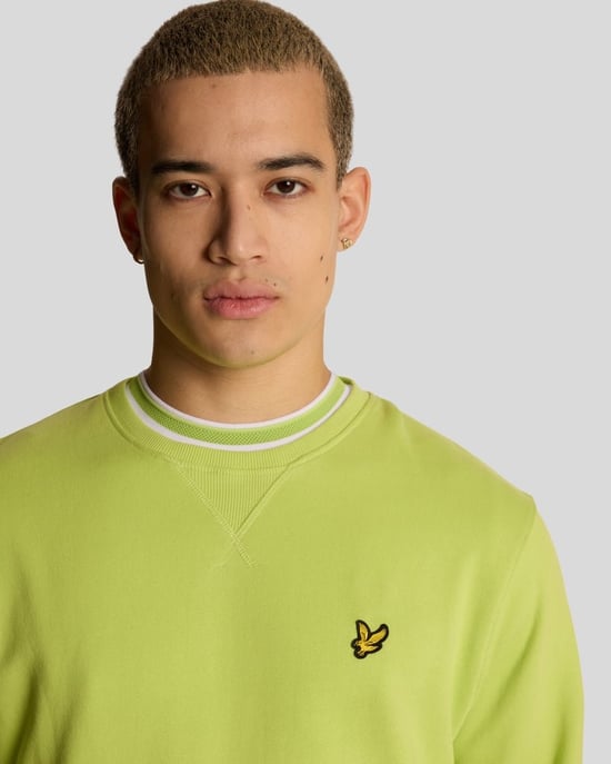 Lyle & Scott Crew Neck Sweatshirt - Lime Green - Image 4