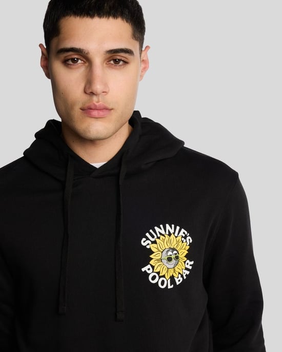 Lyle & Scott Zonnebrillen Pool Bar Graphic Pullover Hoodie - Zwart - Image 4