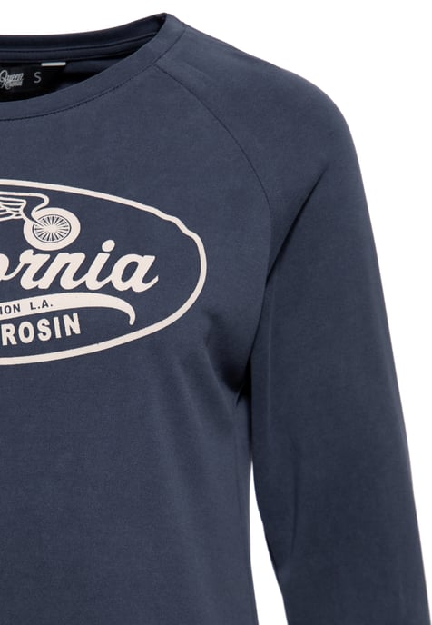 Queen Kerosin Damen Langarmshirt California navy - Image 3