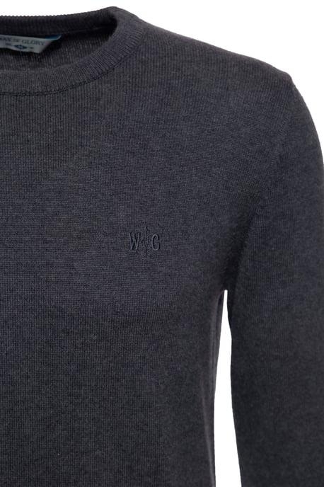 Way of Glory Herren WAY OF GLORY Herren Pullover mit Rundhals-Ausschnitt anthrazit - Image 4