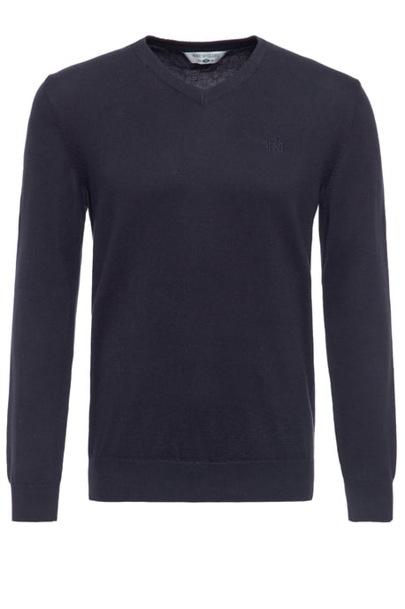 Way of Glory Herren WAY OF GLORY Herren Pullover mit V-Ausschnitt navy - Image 1