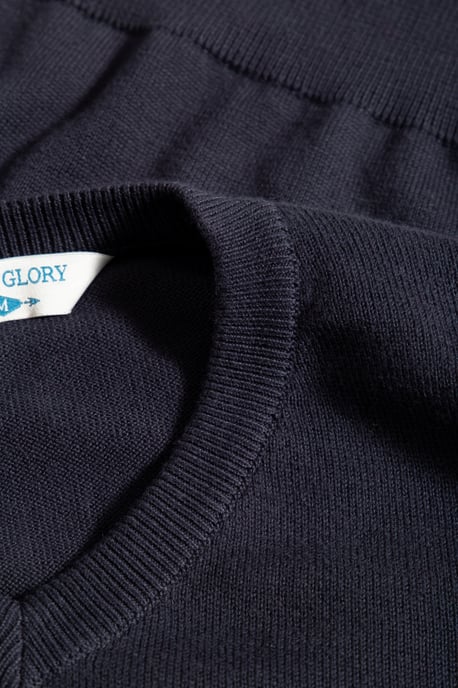 Way of Glory Herren WAY OF GLORY Herren Pullover mit V-Ausschnitt navy - Image 4