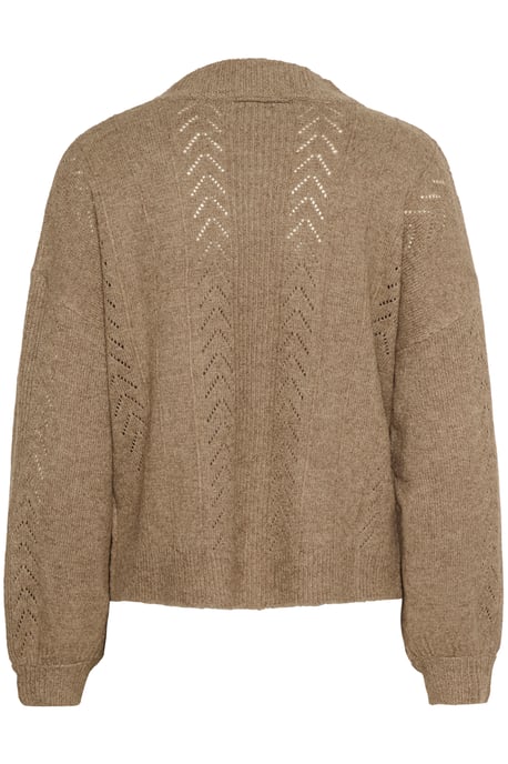 Knitted cardigan Straight fit Walnut Melange - Image 5