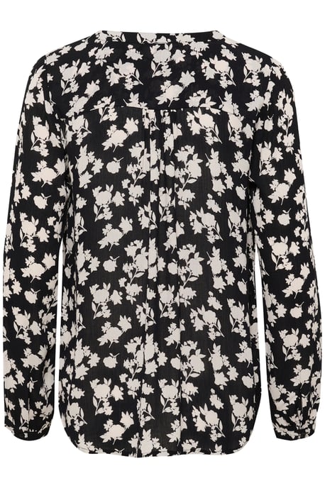 Blouse with long sleeve Regular fit Black/Turtledove Flower Print - Image 5