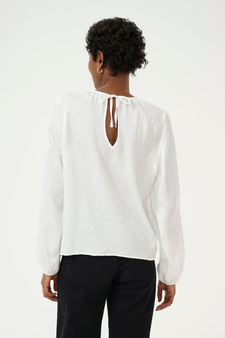 Blouse with long sleeve Regular fit Chalk CC - Image 3