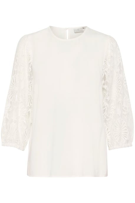 Blouse with long sleeve Regular fit Chalk - Image 4