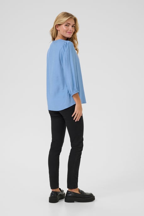 Blouse with long sleeve Regular fit Silver Lake Blue CC - Image 2