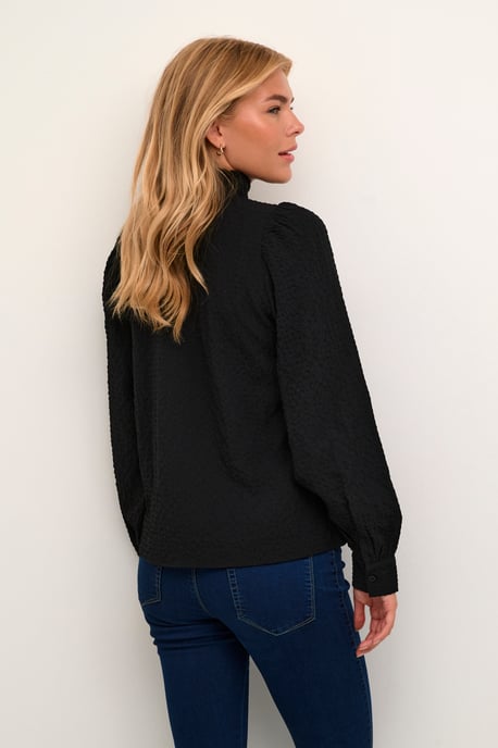 Blouse with long sleeve Regular fit Black Deep - Image 3