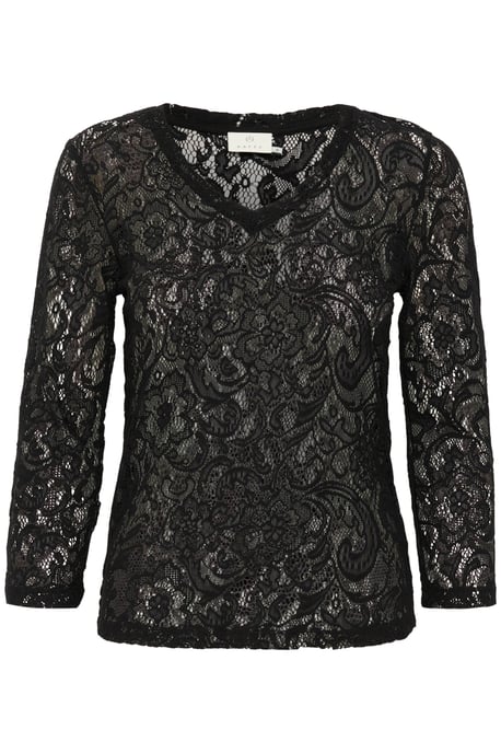 Blouse with long sleeve Regular fit Black Deep - Image 4