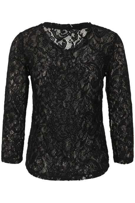 Blouse with long sleeve Regular fit Black Deep - Image 5