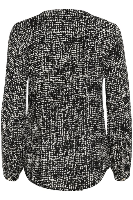 Blouse with long sleeve Regular fit Black/Turtledove Graphic Dot - Image 5