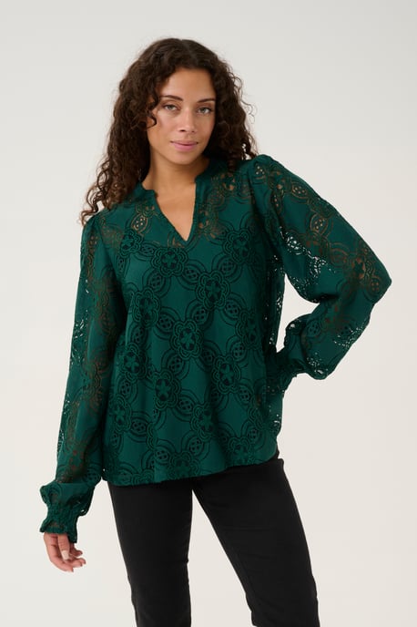 Blouse with long sleeve Relaxed fit Botanical Garden - Image 2