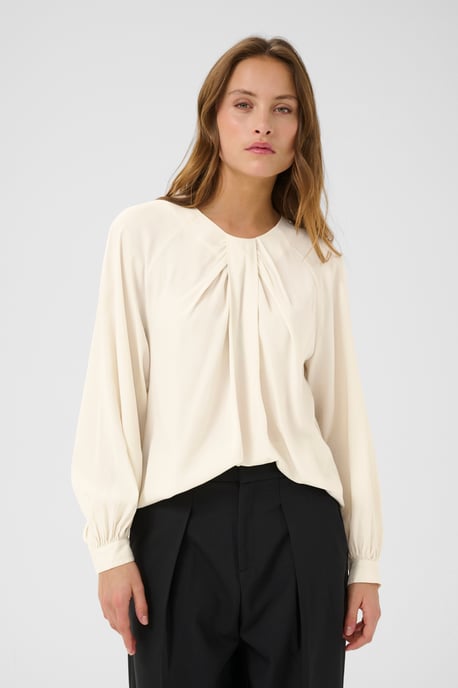 Blouse with long sleeve Regular fit Whisper White - Image 3