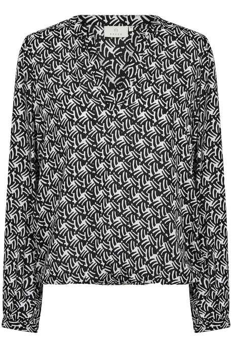 Blouse with long sleeve Regular fit Black/Moonstruck Retro Print - Image 5
