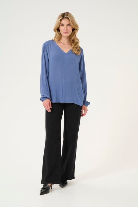 Blouse with long sleeve Regular fit Blue Indigo - Image 1