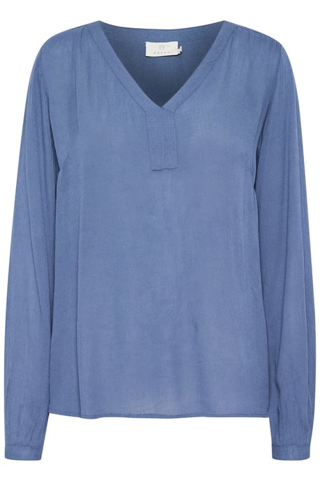 Blouse with long sleeve Regular fit Blue Indigo - Image 4