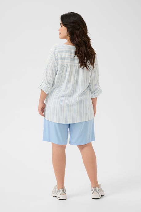 Blouse with long sleeve Regular fit Chalk/Soft Chambray Stripe - Image 2
