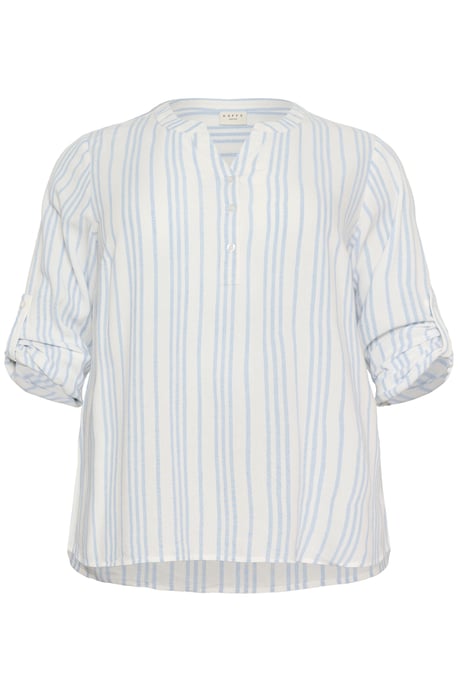 Blouse with long sleeve Regular fit Chalk/Soft Chambray Stripe - Image 4
