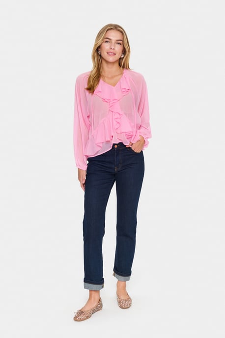 Blouse with long sleeve Loose fit Begonia Pink - Image 1