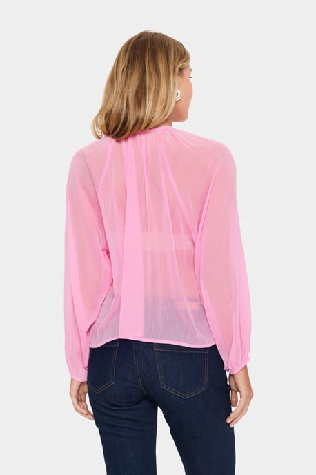Blouse with long sleeve Loose fit Begonia Pink - Image 3