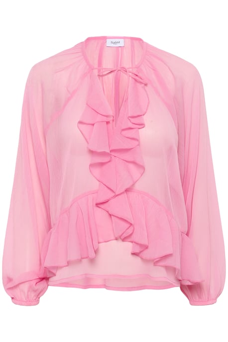 Blouse with long sleeve Loose fit Begonia Pink - Image 4