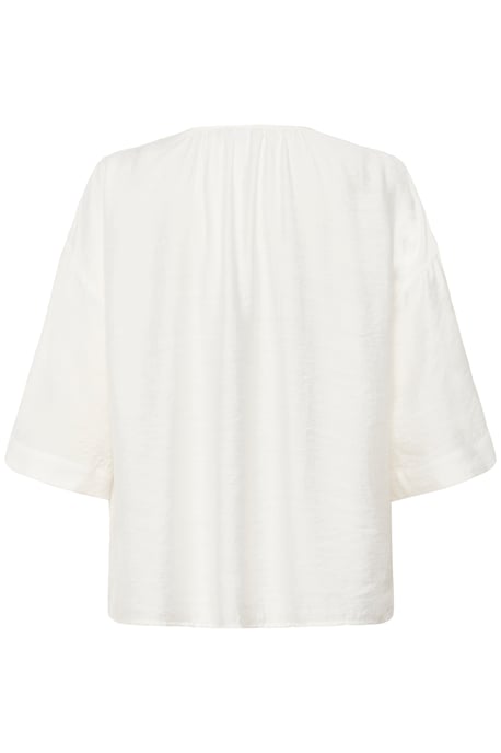 Blouse with long sleeve Loose fit Chalk - Image 5