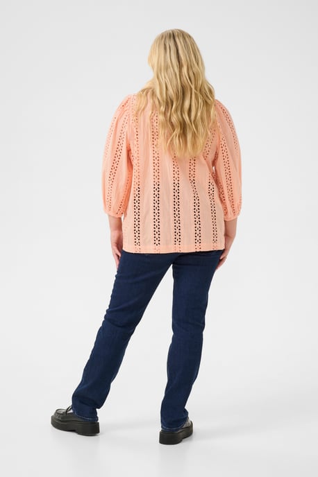 Blouse with long sleeve Regular fit Peach Nectar - Image 2