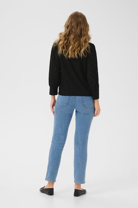 Blouse with long sleeve Regular fit Black Deep - Image 2