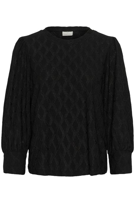 Blouse with long sleeve Regular fit Black Deep - Image 4