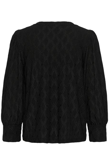 Blouse with long sleeve Regular fit Black Deep - Image 5