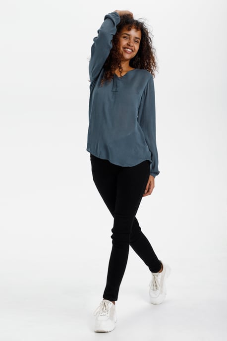 Blouse with long sleeve Regular fit Orion Blue - Image 1
