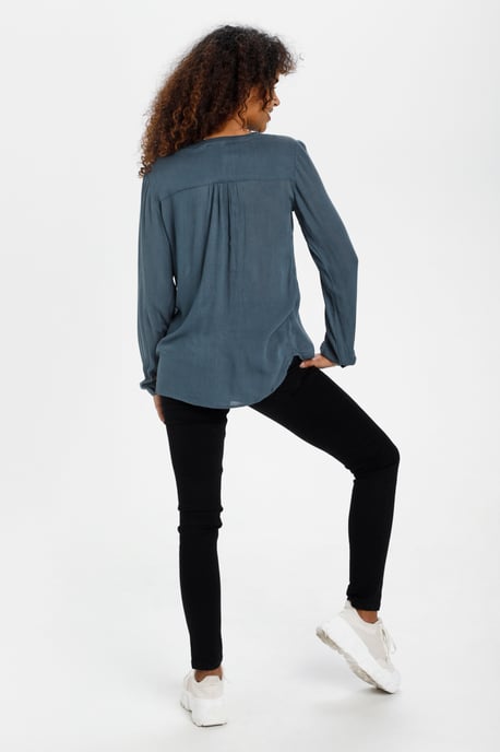 Blouse with long sleeve Regular fit Orion Blue - Image 2