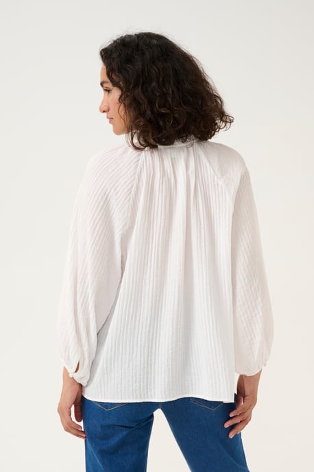 Blouse with long sleeve Loose fit Chalk - Image 3