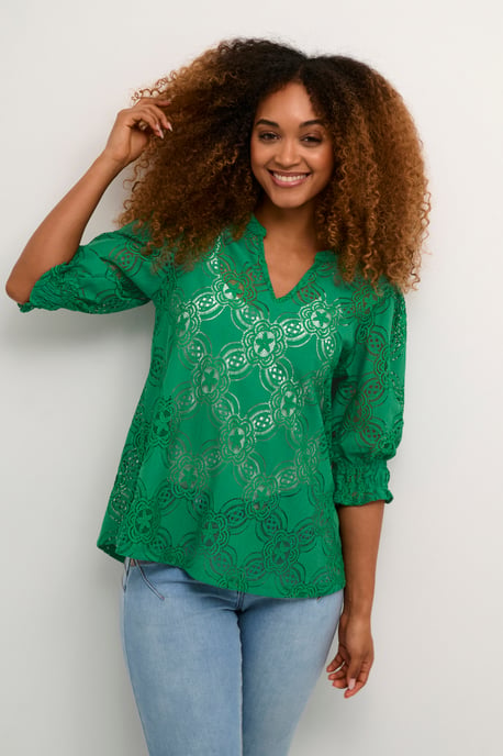 Blouse with long sleeve Relaxed fit Jolly Green - Image 2