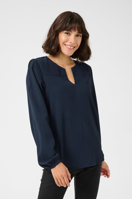 Blouse with long sleeve Regular fit Midnight Marine - Image 3