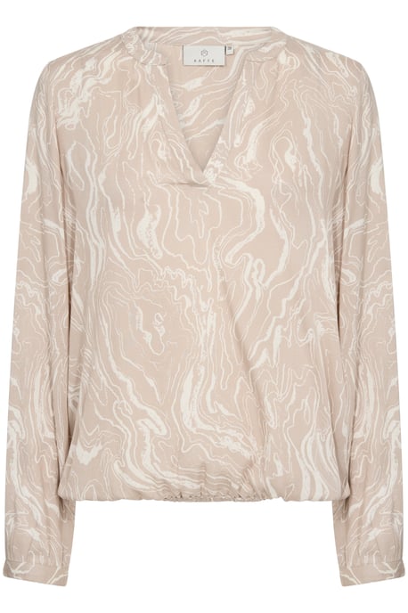 Blouse with long sleeve Regular fit Feather Gray,Chalk Print - Image 4