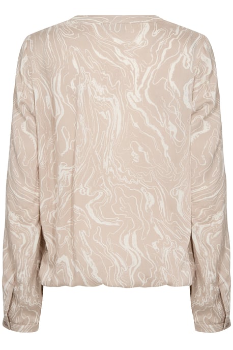 Blouse with long sleeve Regular fit Feather Gray,Chalk Print - Image 5