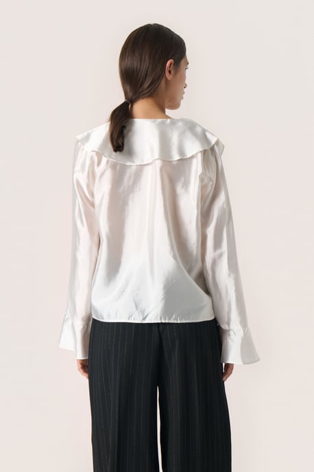 Blouse with long sleeve Loose fit Whisper White - Image 3