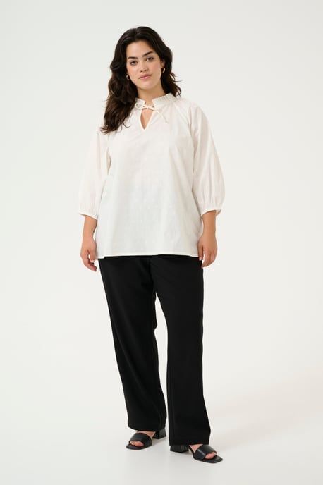 Blouse with long sleeve Regular fit Chalk Flower Embroidery - Image 1