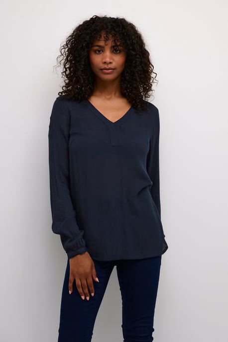 Blouse with long sleeve Regular fit Midnight Marine - Image 2