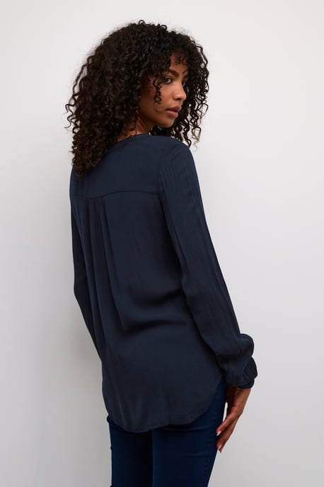 Blouse with long sleeve Regular fit Midnight Marine - Image 3