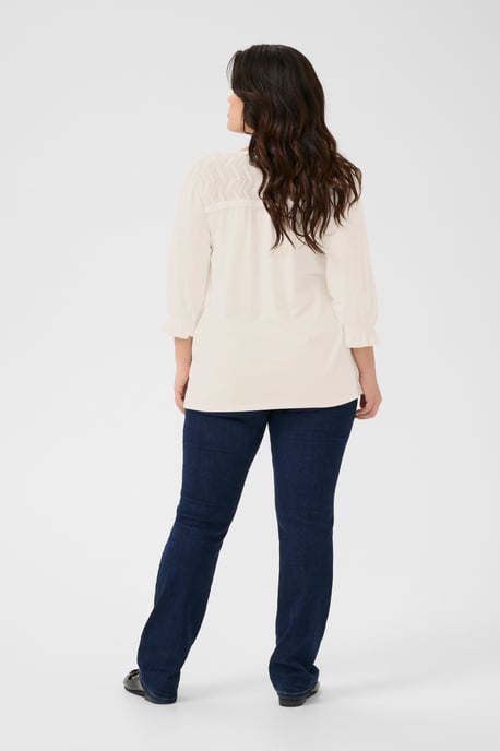 Blouse with long sleeve Regular fit Chalk - Image 2