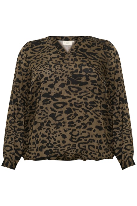 Blouse with long sleeve Regular fit Major Brown_Black Leopard - Image 4