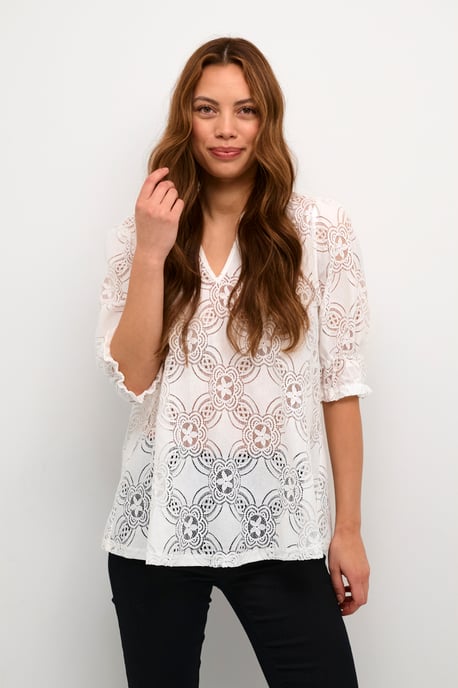 Blouse with long sleeve Relaxed fit Spring Gardenia - Image 3