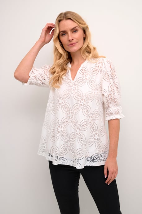 Blouse with long sleeve Relaxed fit Spring Gardenia - Image 4