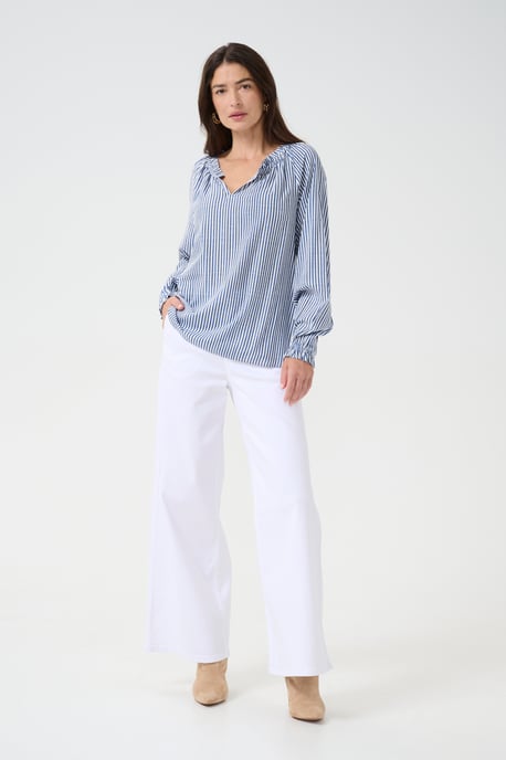 Blouse with long sleeve Regular fit Blue Milkboy - Image 1