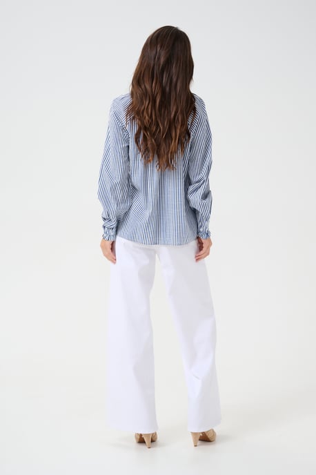 Blouse with long sleeve Regular fit Blue Milkboy - Image 2